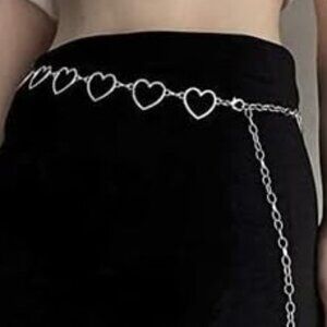 Heart waist body chain
